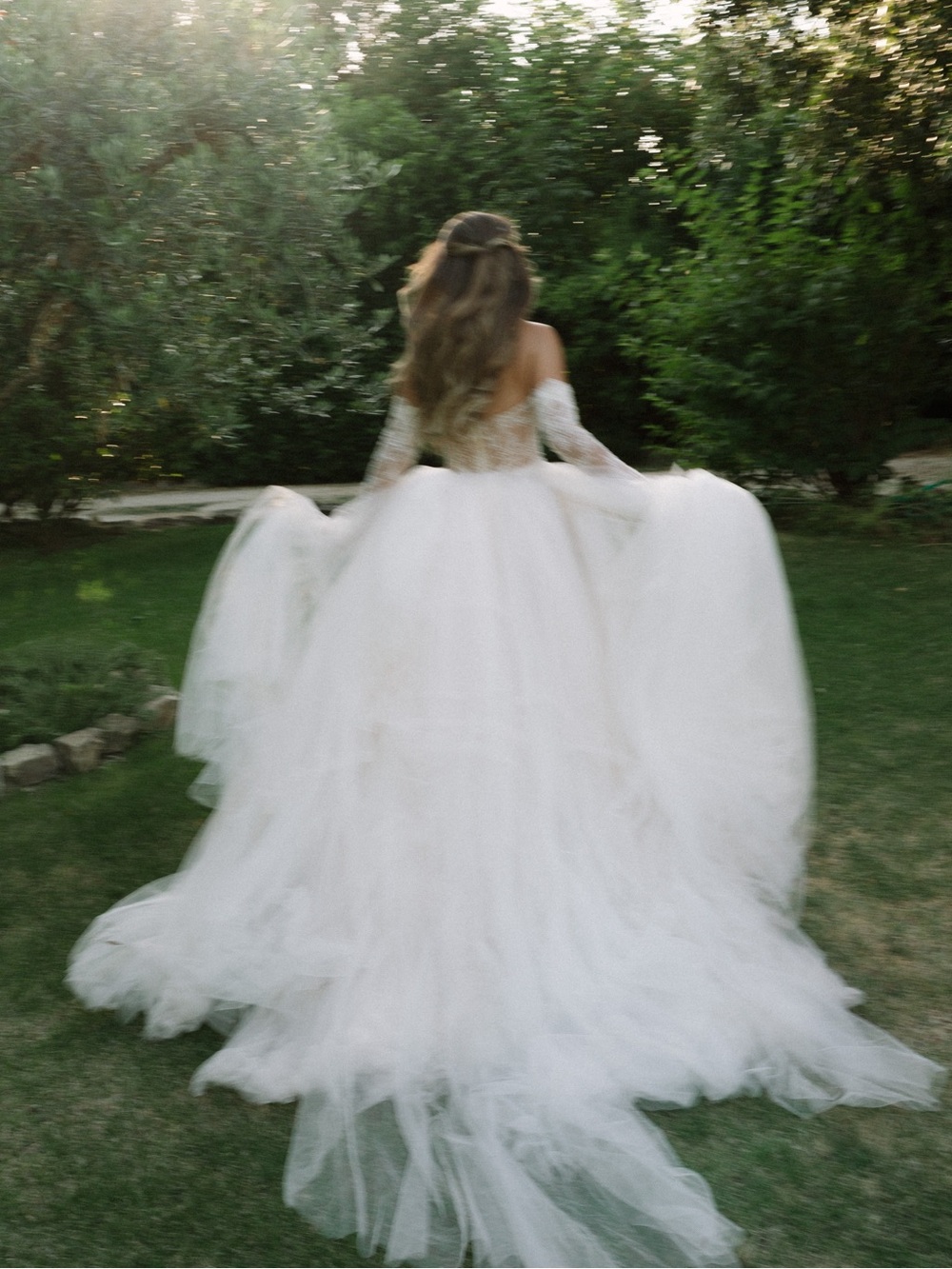 GALIA LAHAV - Ivory & Blush Overskirt (LIKE NEW)